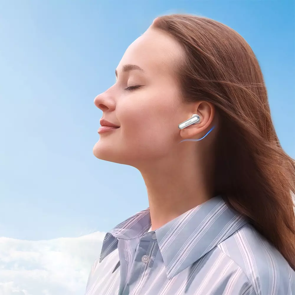 EarFun Air 2 teljesen vezeték nélküli Hi-Res fülhallgató, 4 mikrofonnal, IPX7 - Fehér